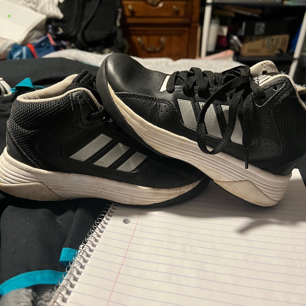 Adidas High tops in Black and SILVER